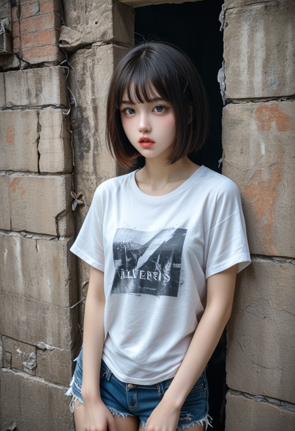 廃墟の美少女