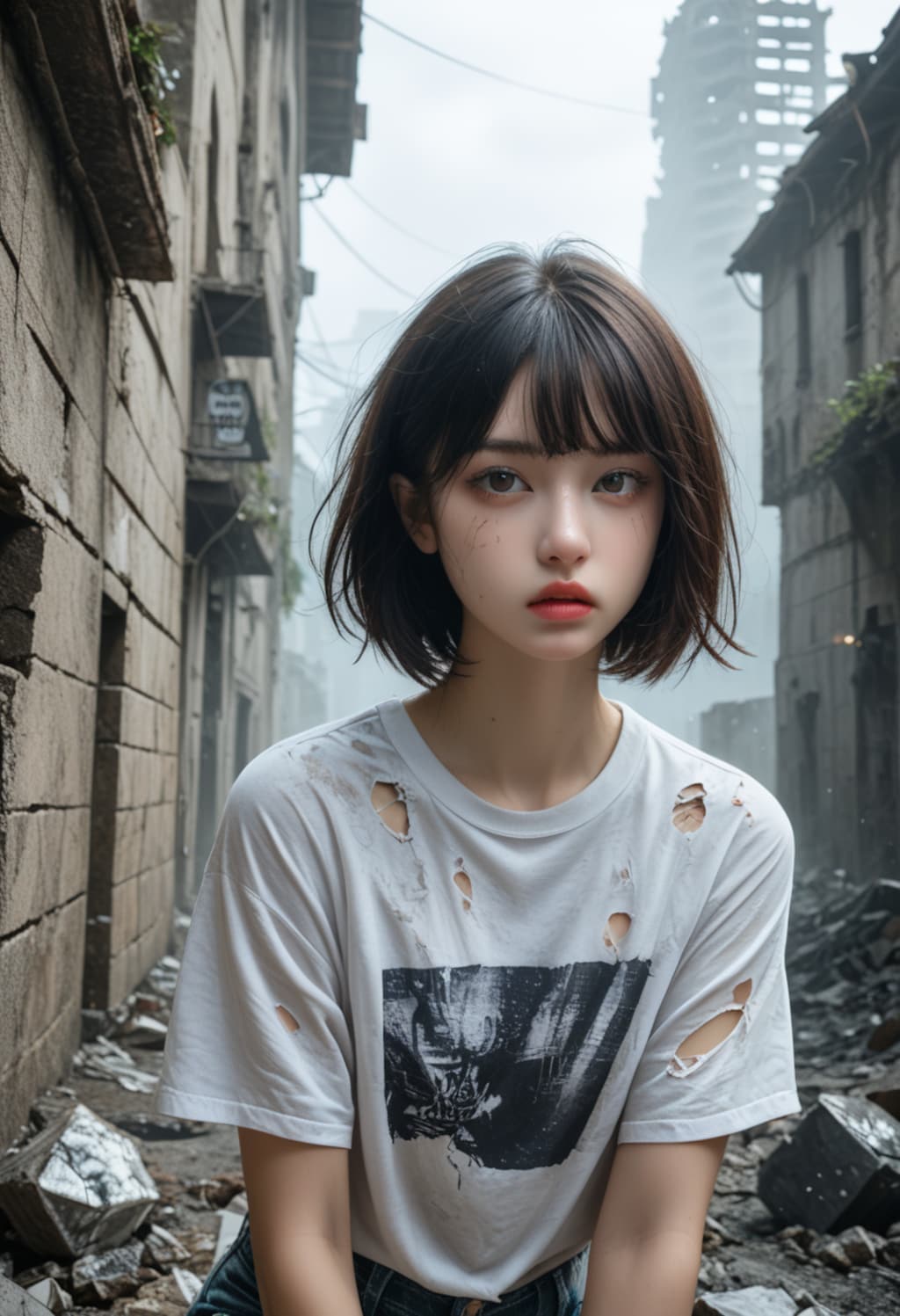 廃墟の美少女