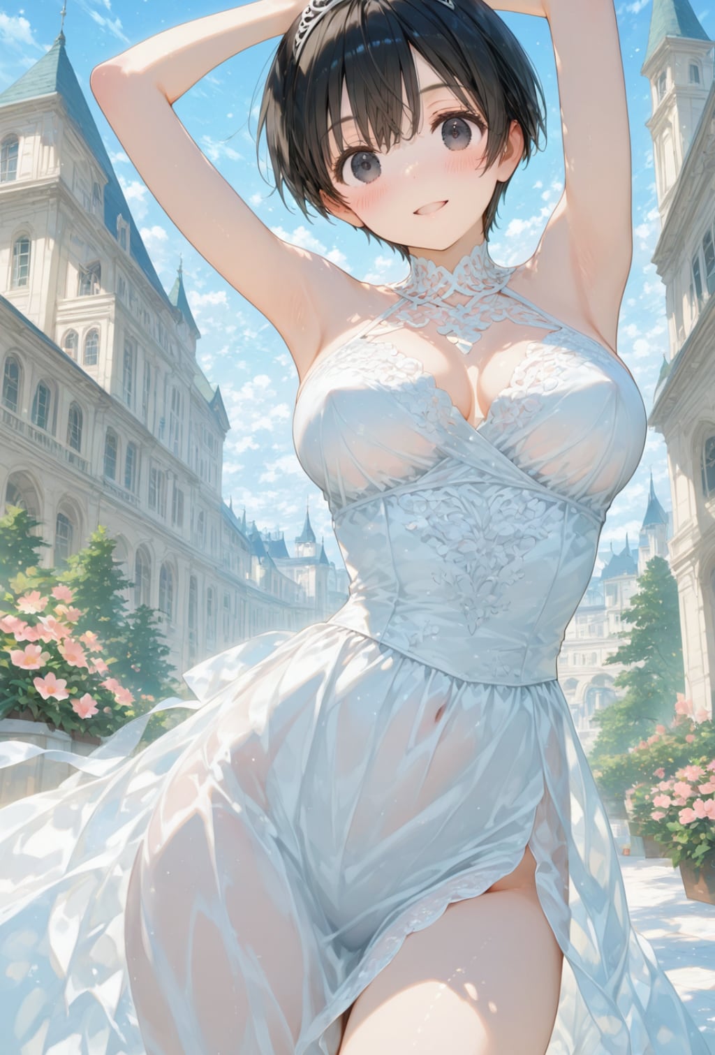 抜けるような青い空を眺めていたらふいに目の前に現れたお姫様