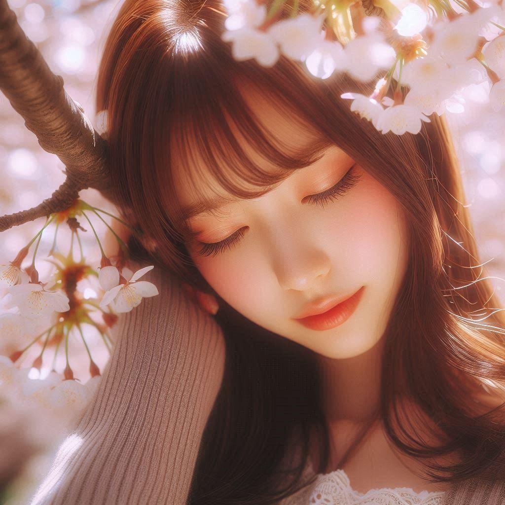 桜の木の下で。