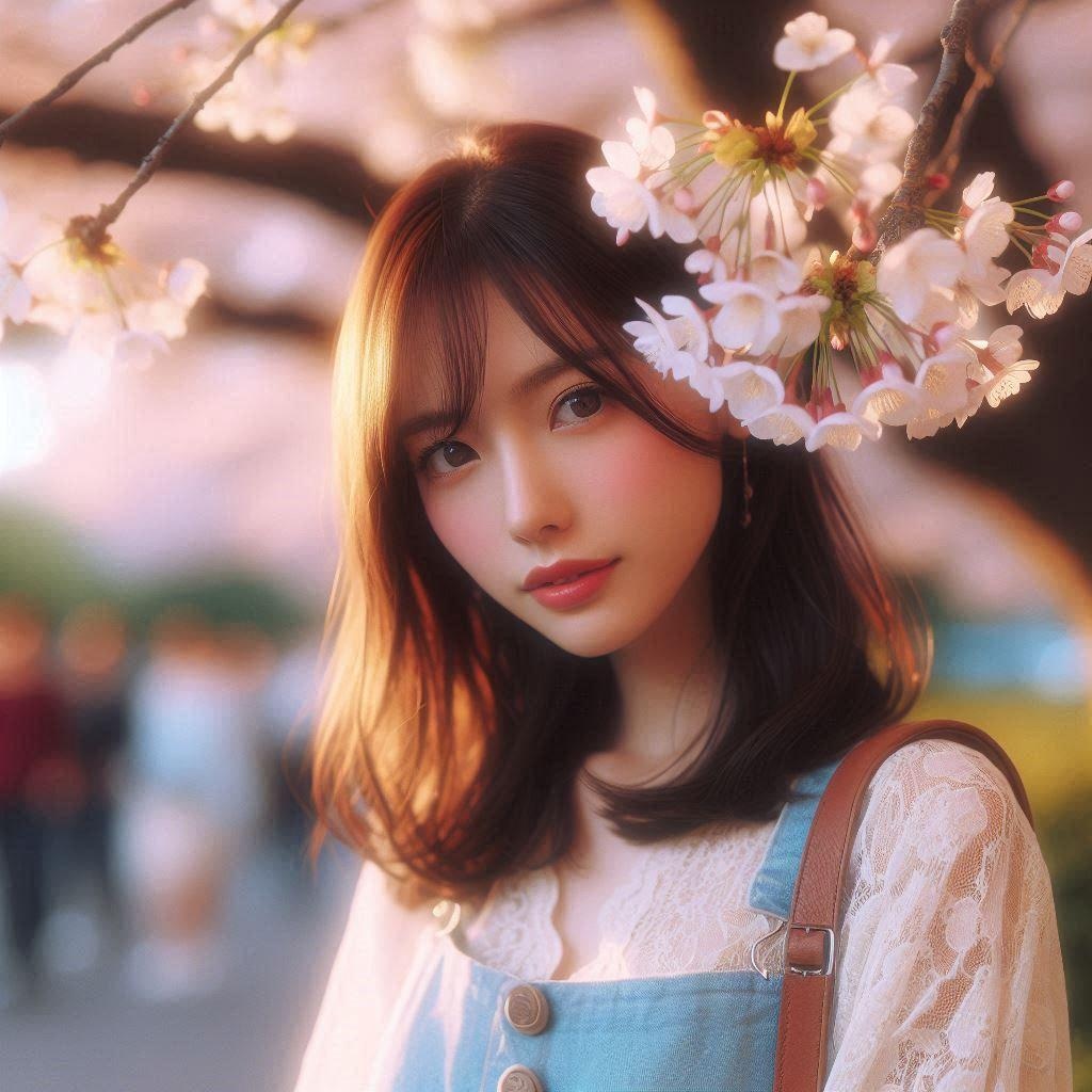 桜の木の下で。