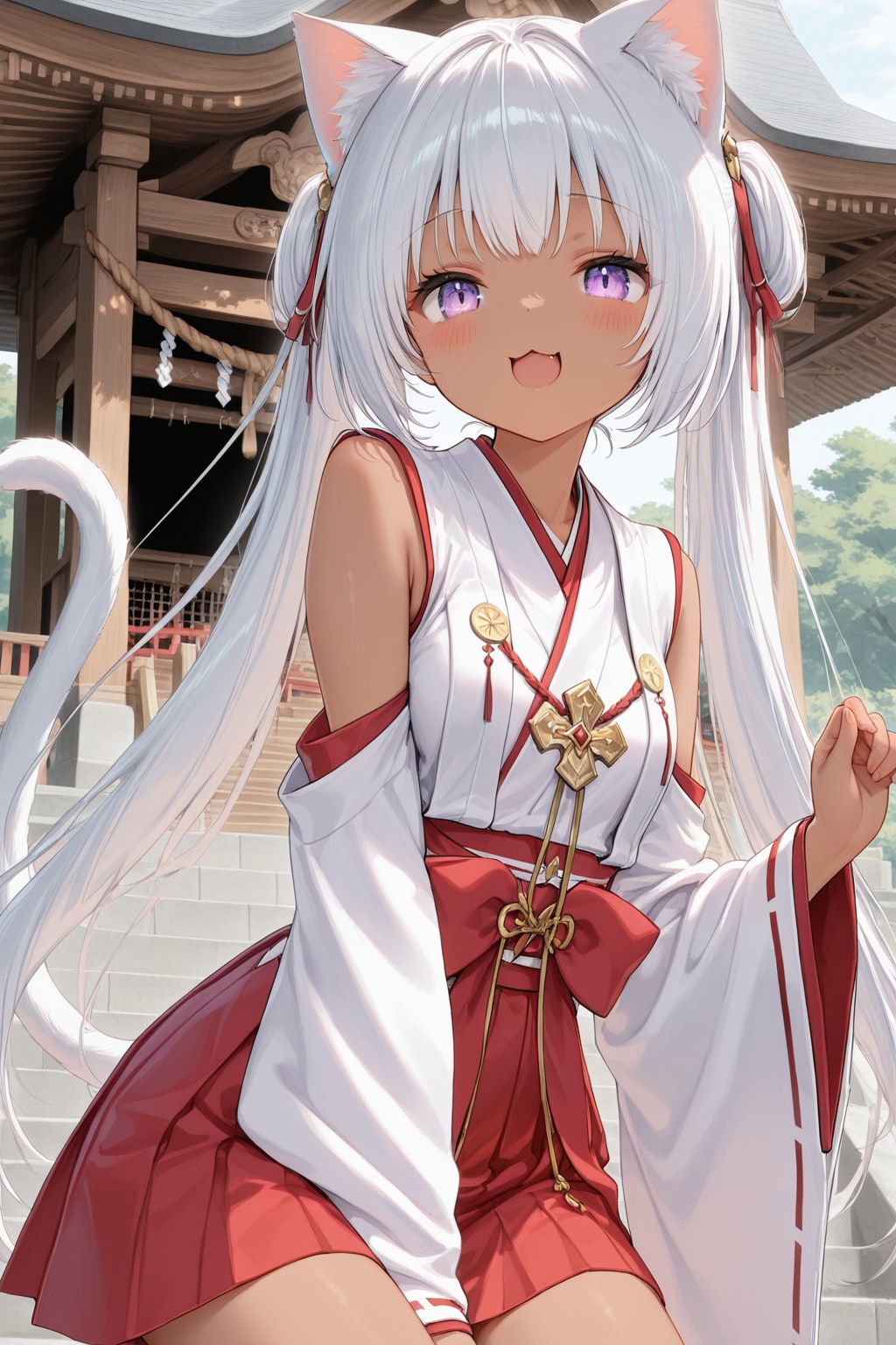 巫女バイト猫ちゃん | の人気AIイラスト・グラビア