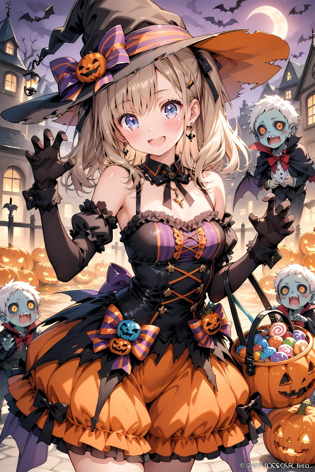ハロウィンパーティーへようこそ!ゾンビBOYS　競演 | の人気AIイラスト・グラビア