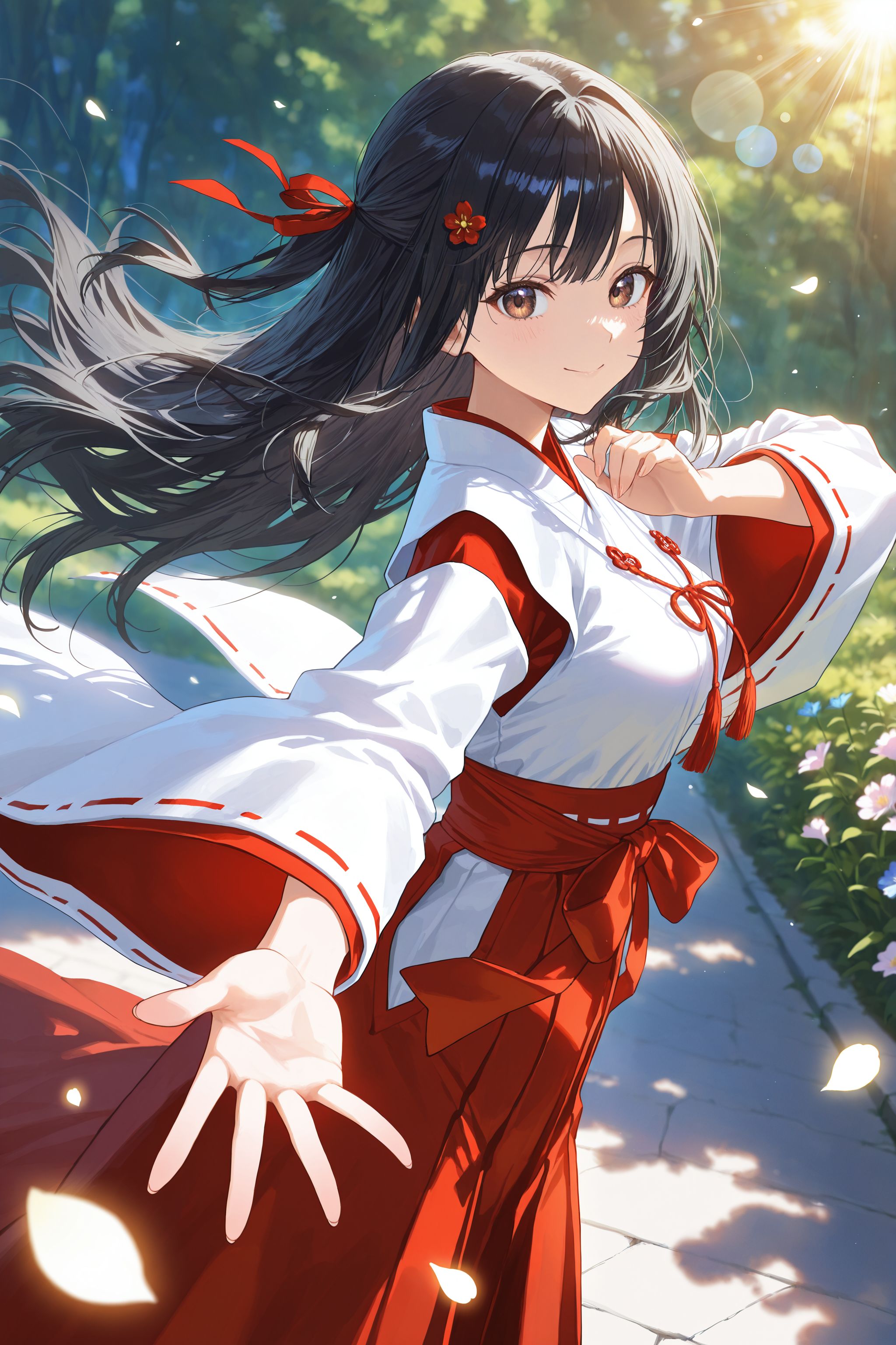 異世界神社の巫女さん（神楽さん） | の人気AIイラスト・グラビア