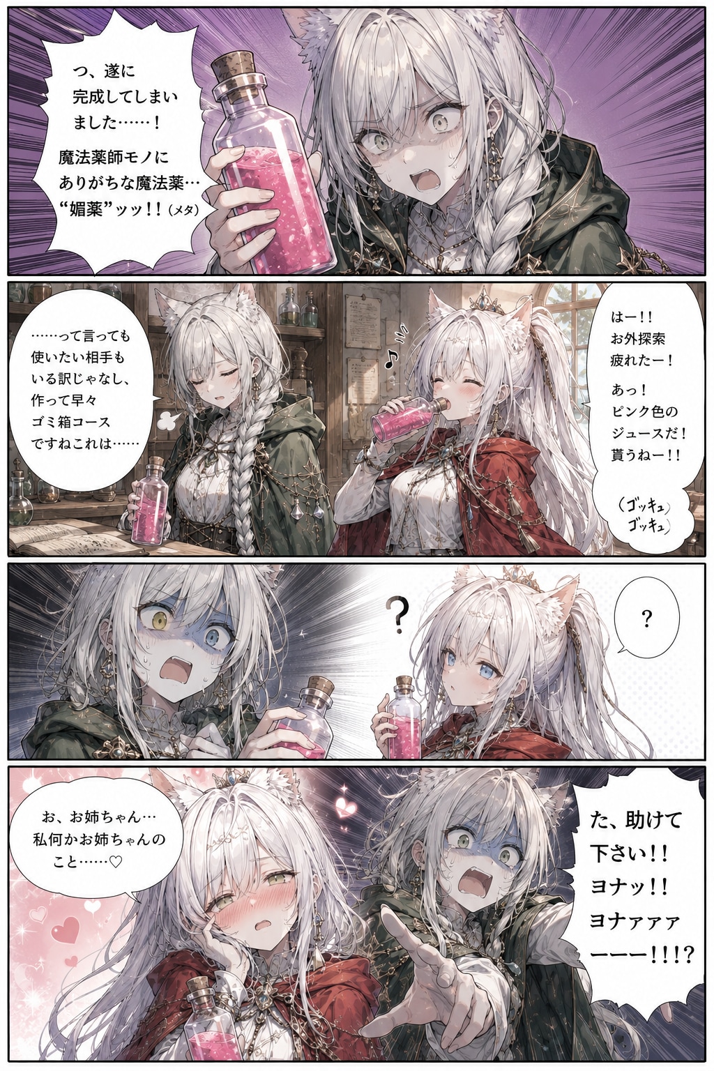 うちの子漫画「魔法薬って言ったら死ぬ程コスられているであろう例のアレ」 | の人気AIイラスト・グラビア