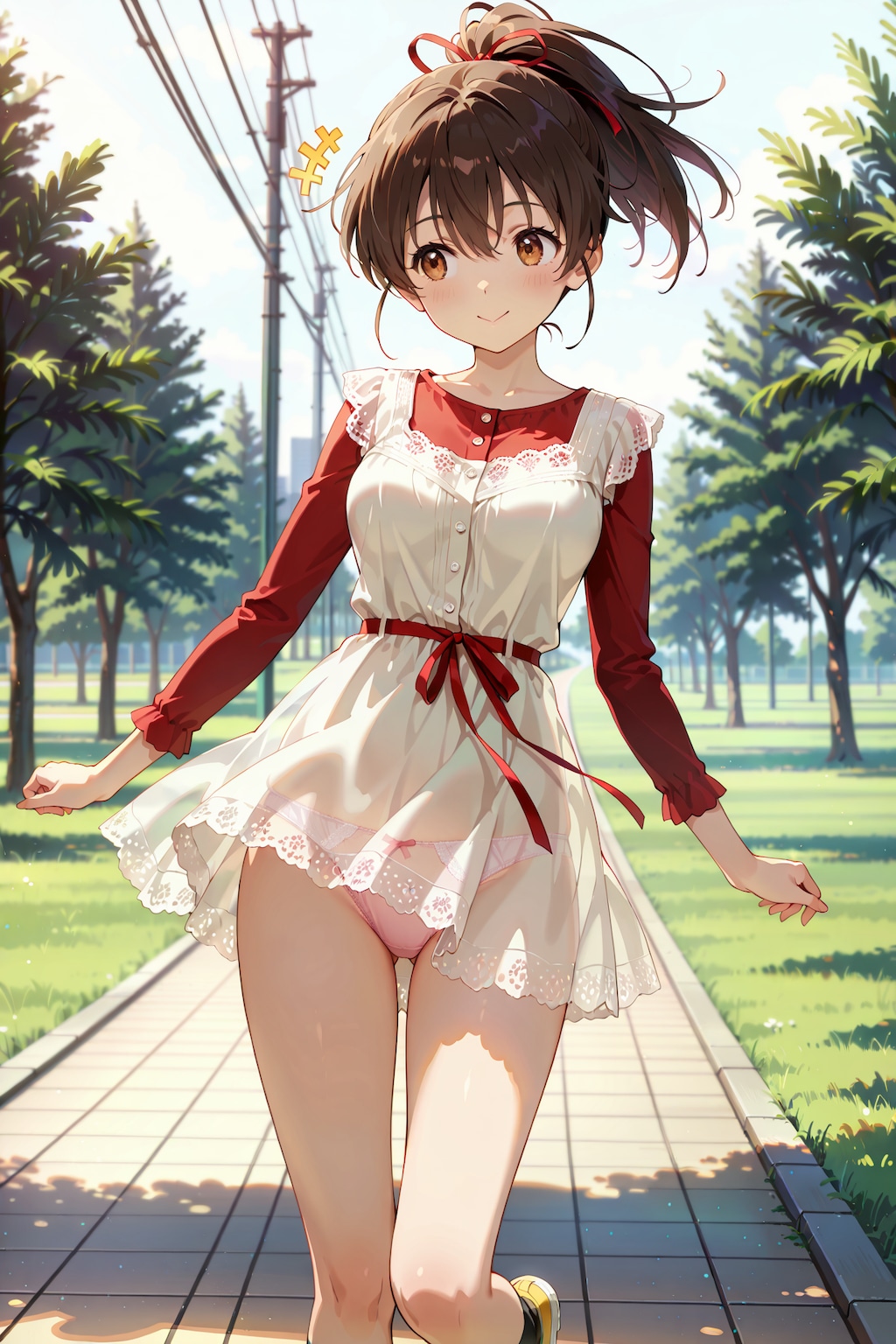 公園で私服パンチラ撮影会 Z105