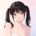 女の子、アニメ風のイラスト、キャミソール 4枚目
