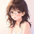 女の子、アニメ風のイラスト、キャミソール 12枚目