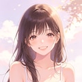 女の子、アニメ風のイラスト、キャミソール 10枚目
