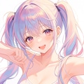 女の子、アニメ風のイラスト、キャミソール 11枚目
