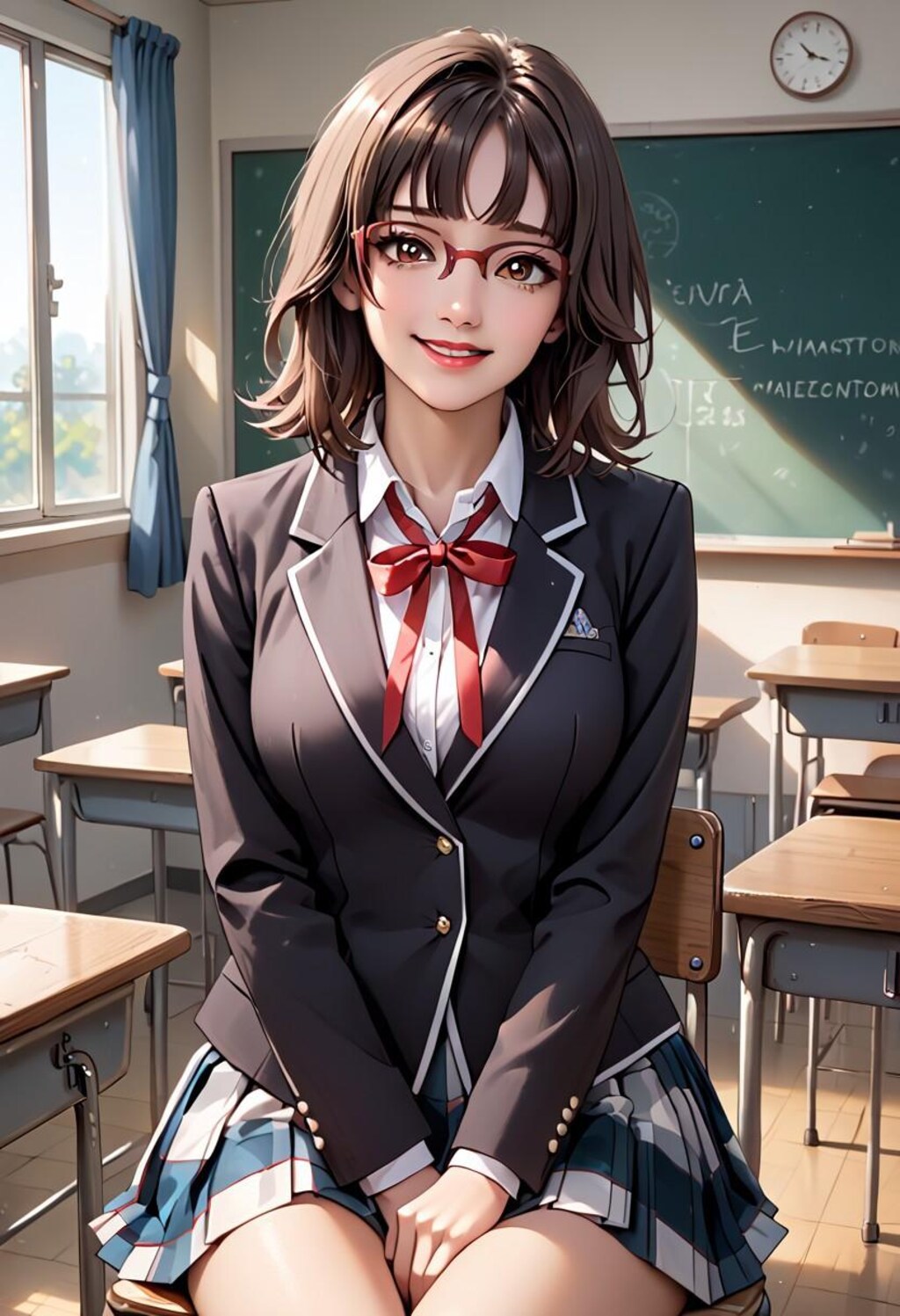 メガネ女子高生