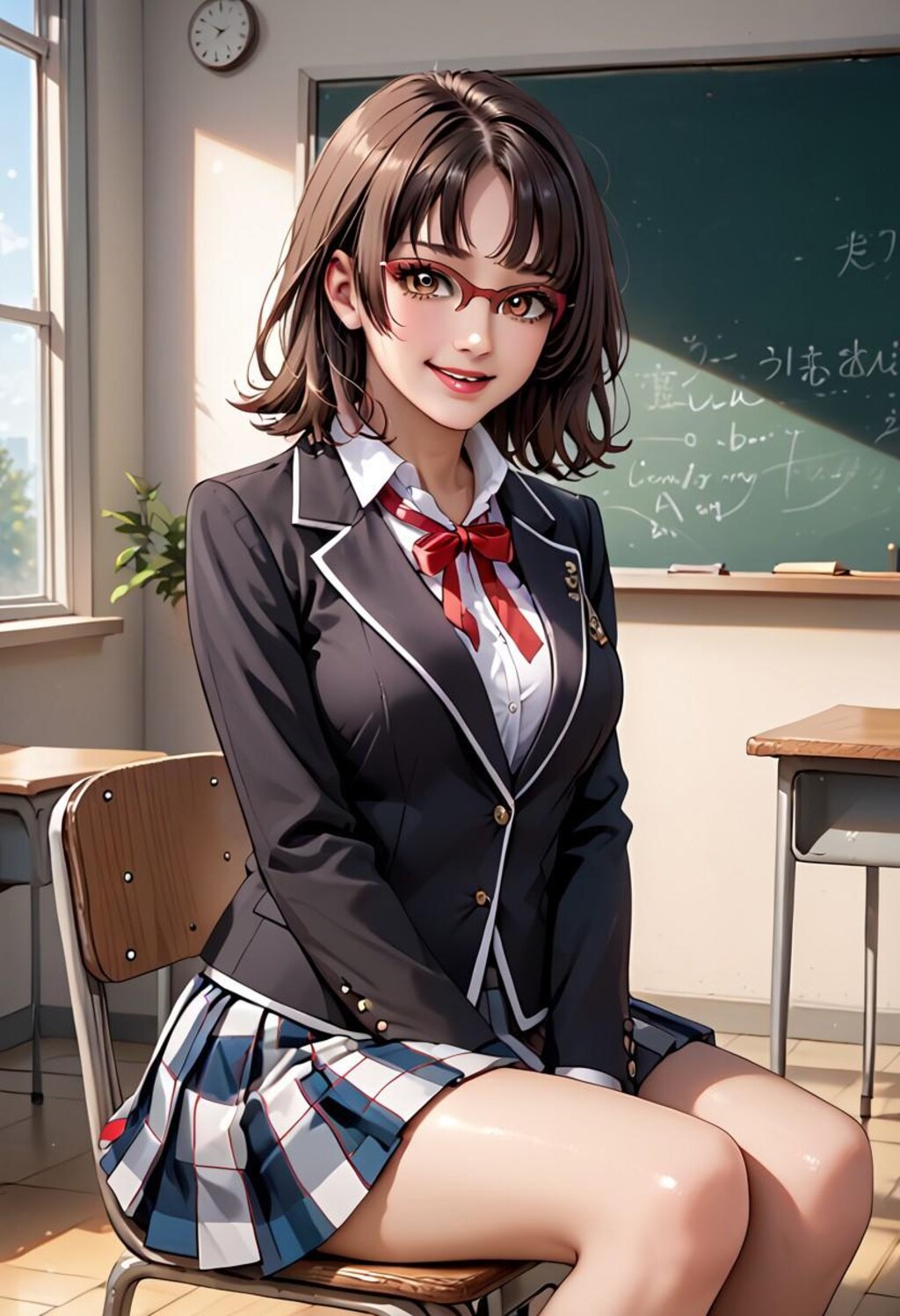 メガネ女子高生