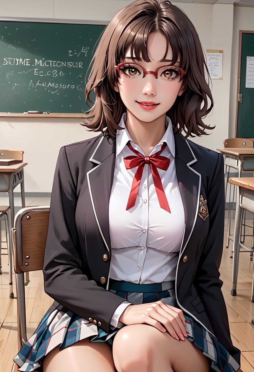 メガネ女子高生