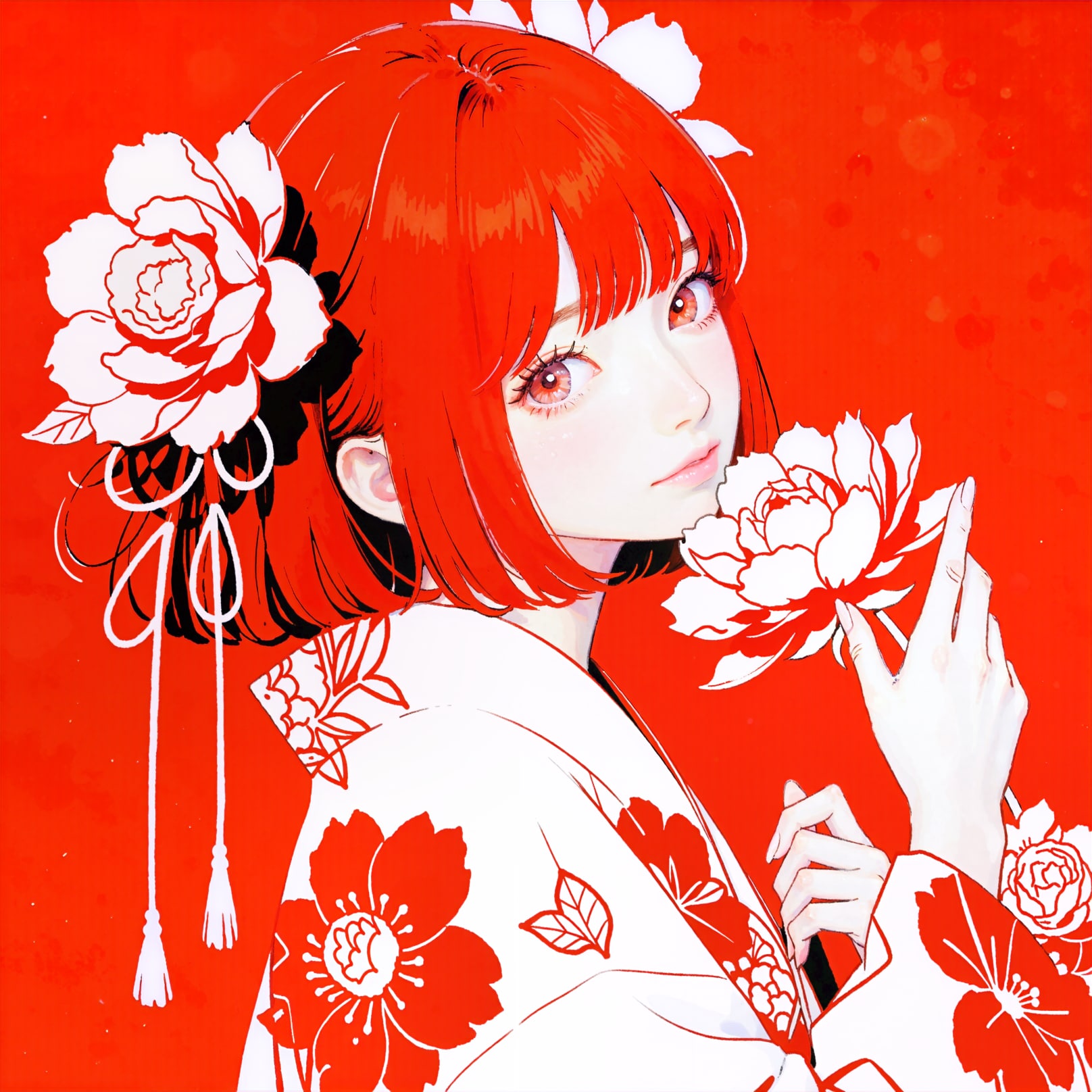 Peony flower Girl | の人気AIイラスト・グラビア