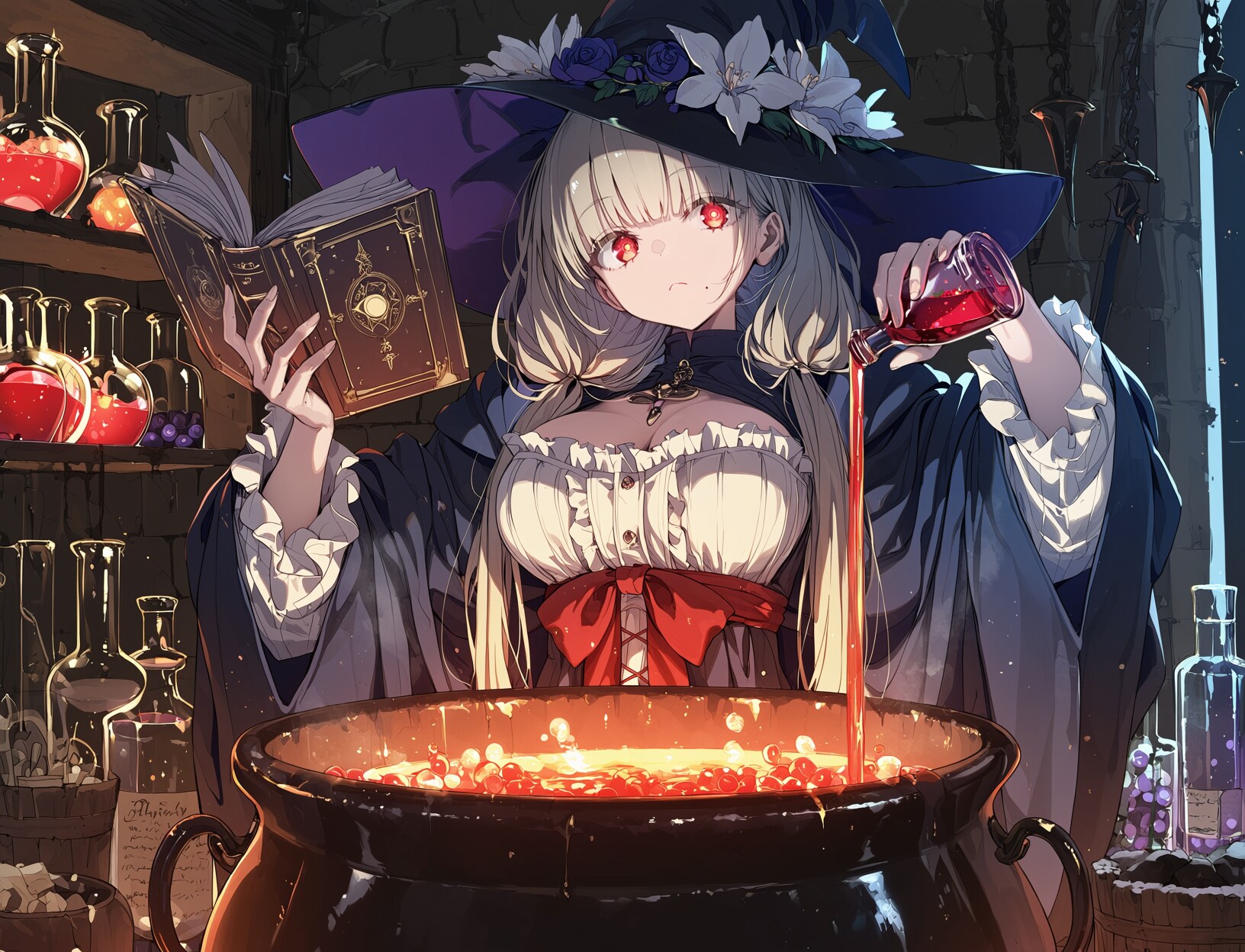 魔法の薬作成中