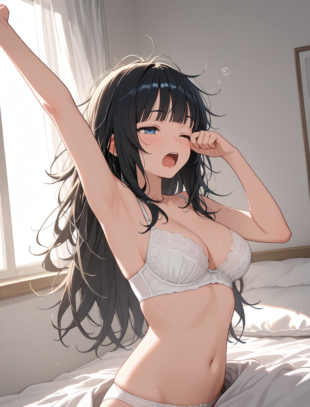 朝、彼女が着替えるまで