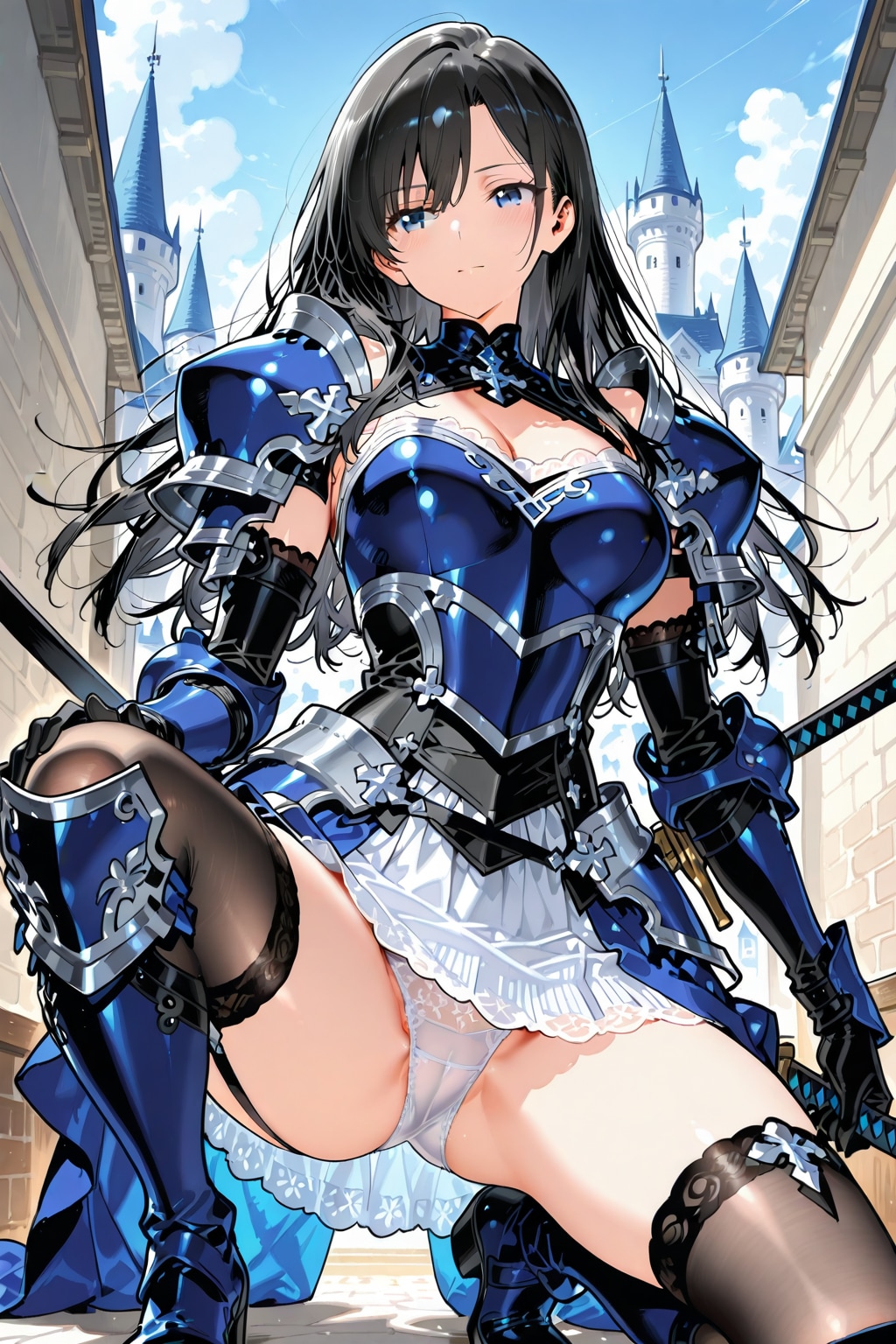 蒼騎士パンチラ