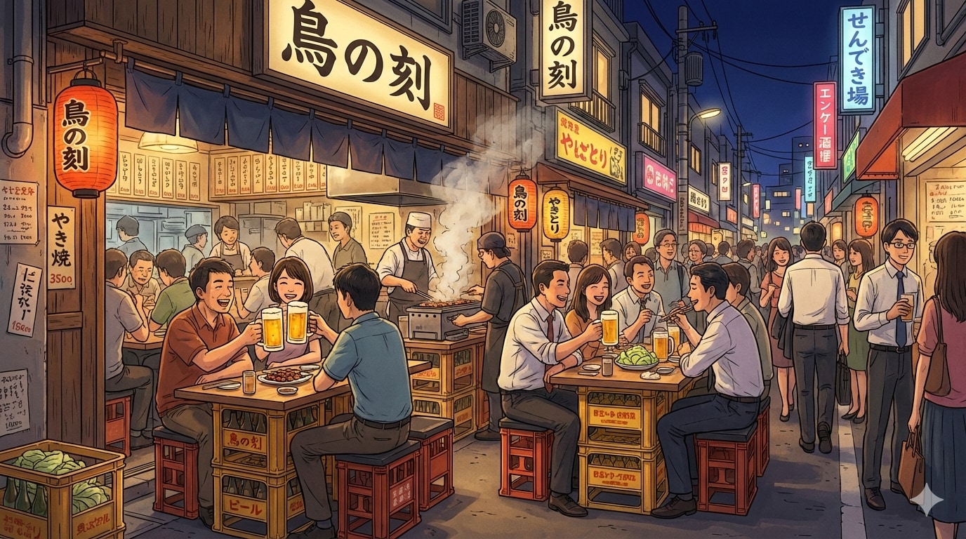 路地を一本入るとゆる～い喧騒がありがち | の人気AIイラスト・グラビア