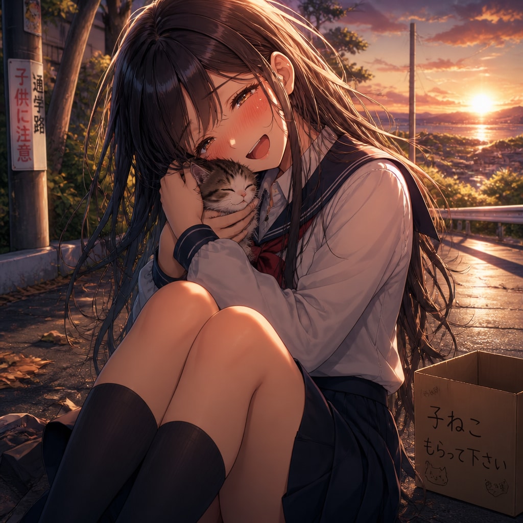 不良が子猫萌え