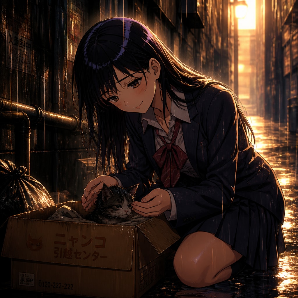 不良が子猫萌え