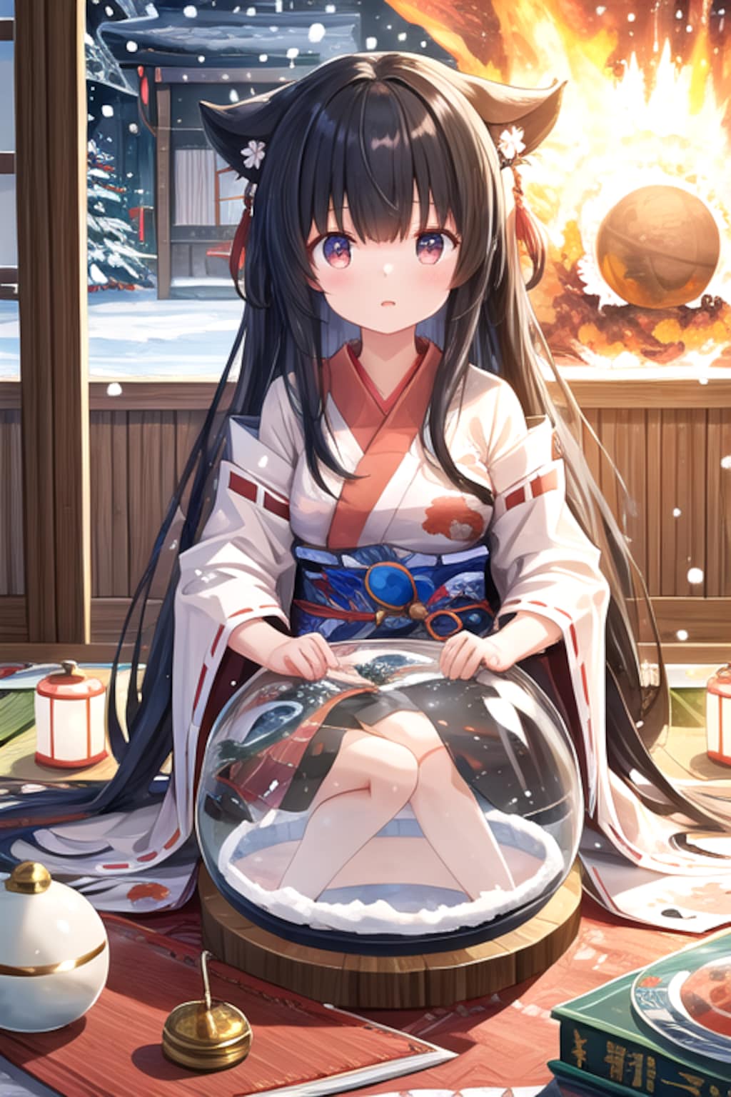 後ろでゴールデンボールが爆発