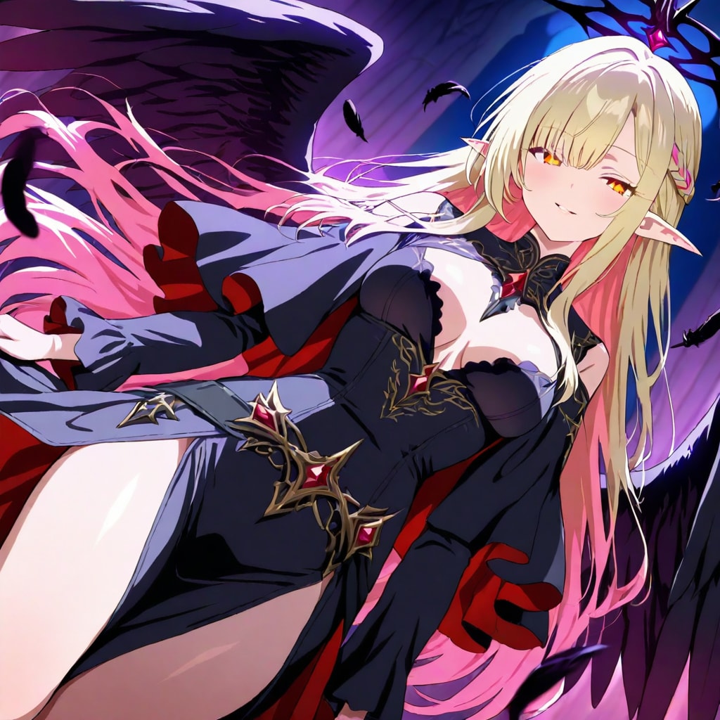 彩葉の堕天使コスプレ