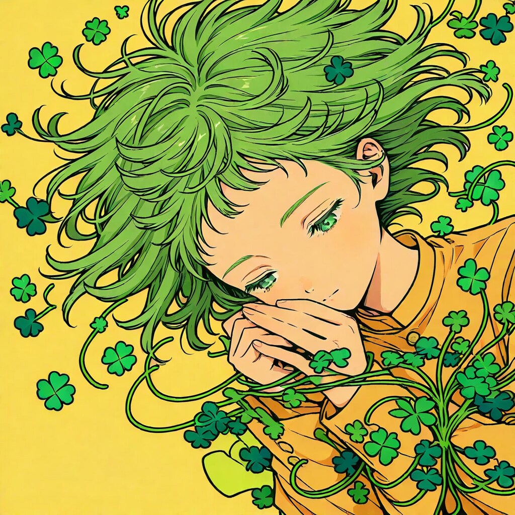 クローバーを見つけたBEHIMOTH | の人気AIイラスト・グラビア