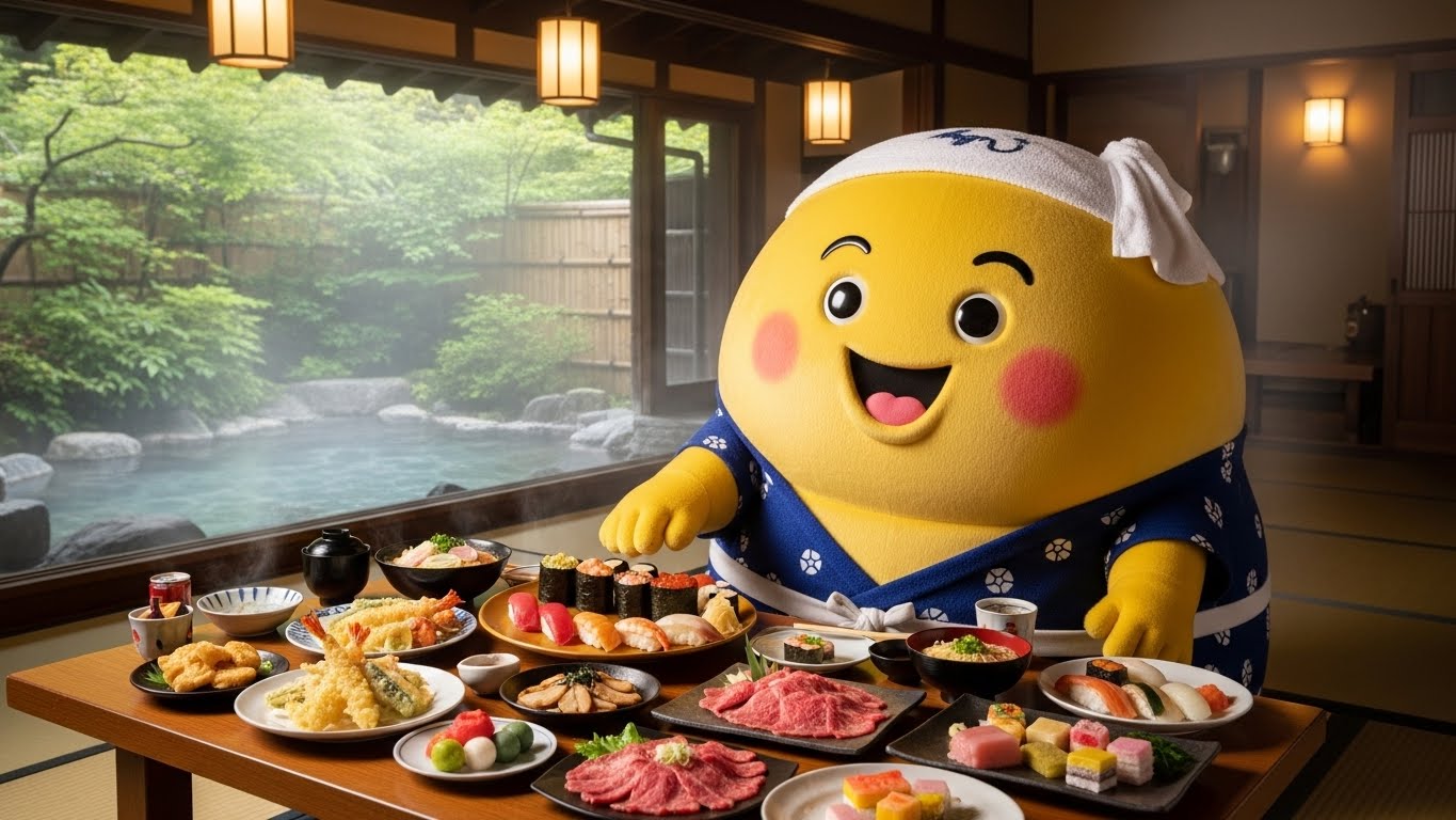 食べ放題温泉 | の人気AIイラスト・グラビア