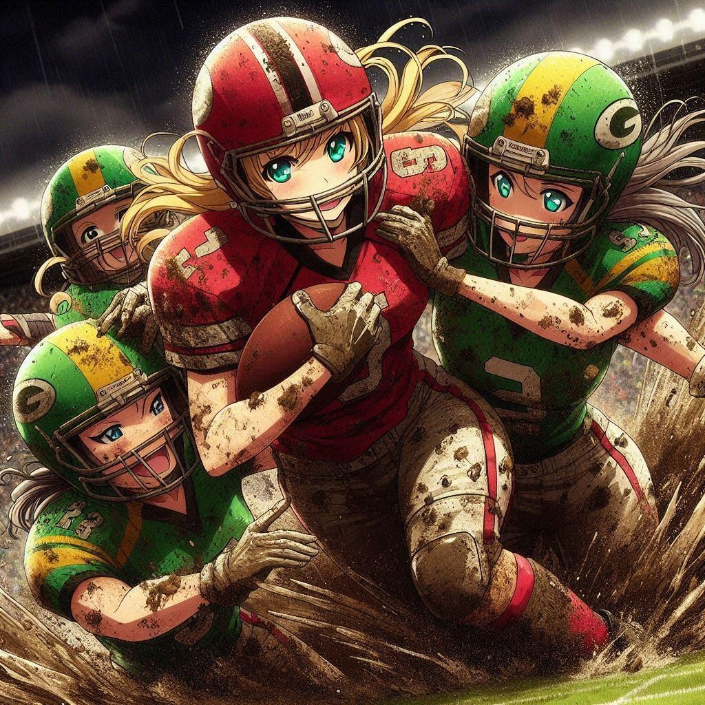 🏈泥まみれの女子アメフト 142