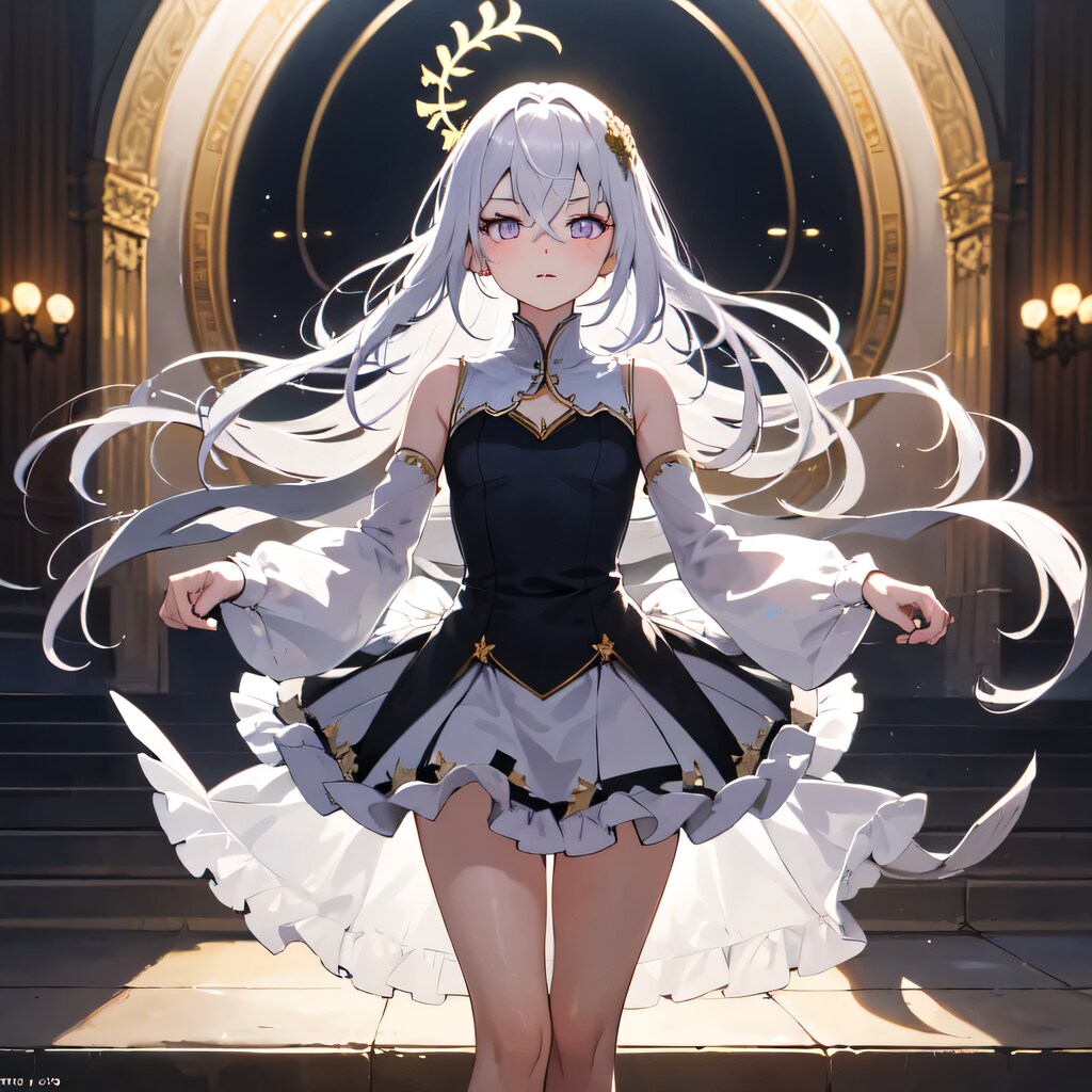 白髪ロングで演劇の少女８