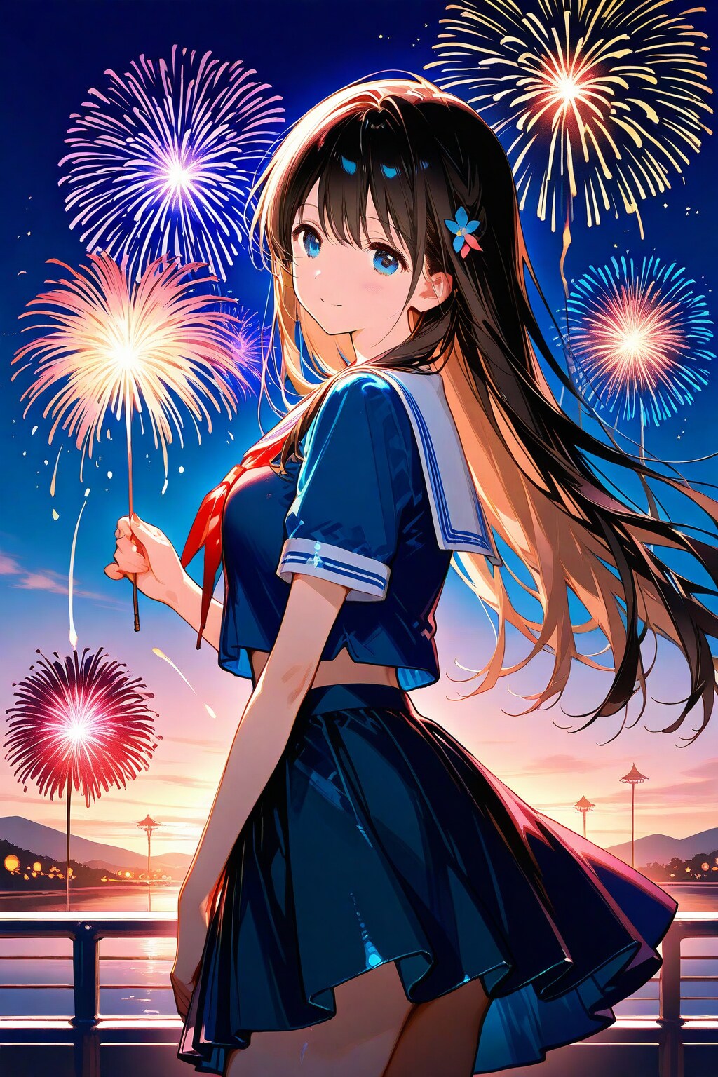 花火を身に纏った少女