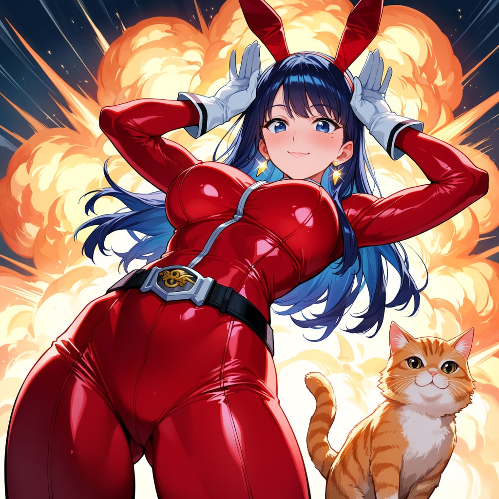 8/26のおはうさー！を戦隊ヒーローでやる、あい。 | の人気AIイラスト・グラビア