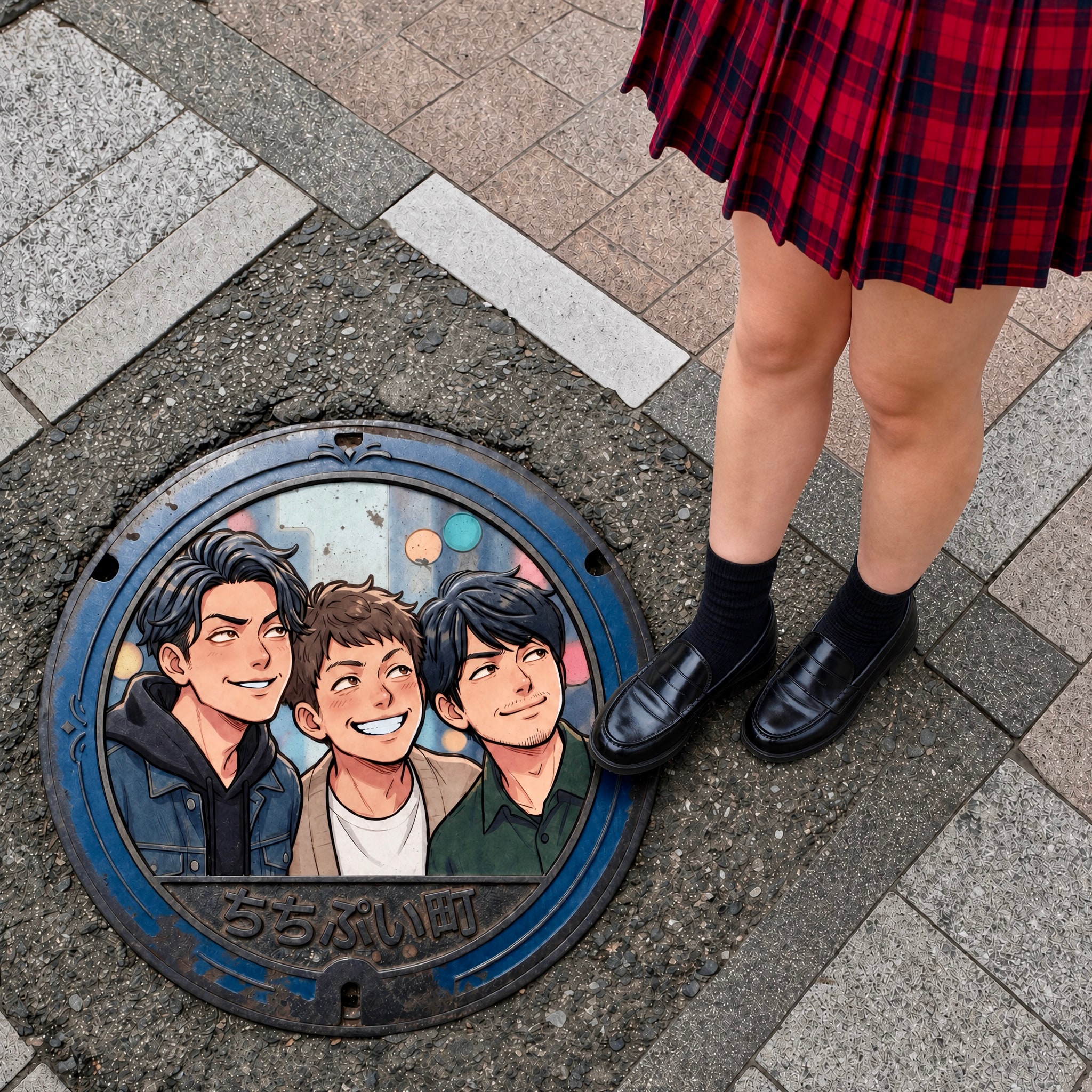 ちちぷい町のマンホール