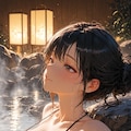 水着で露天風呂 3枚目