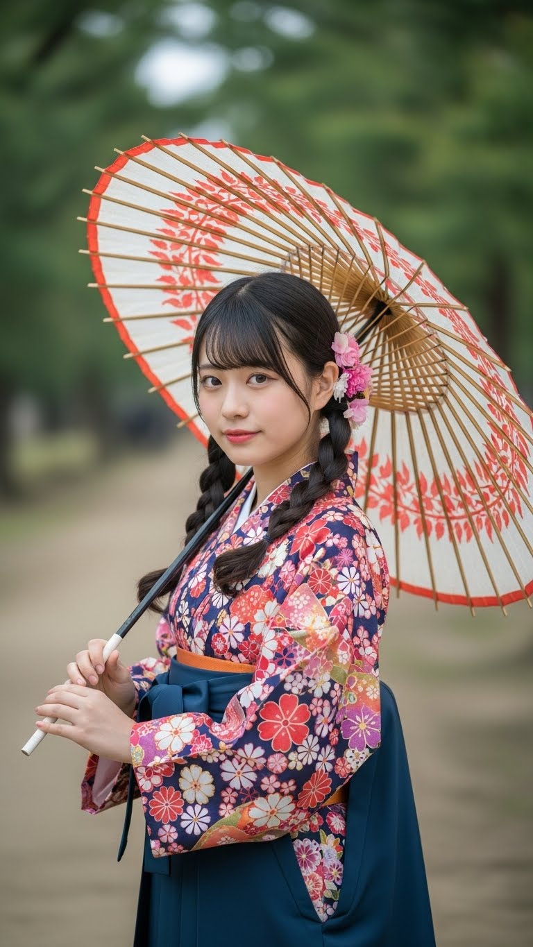 和装日和の優雅な祝日《振り袖袴》