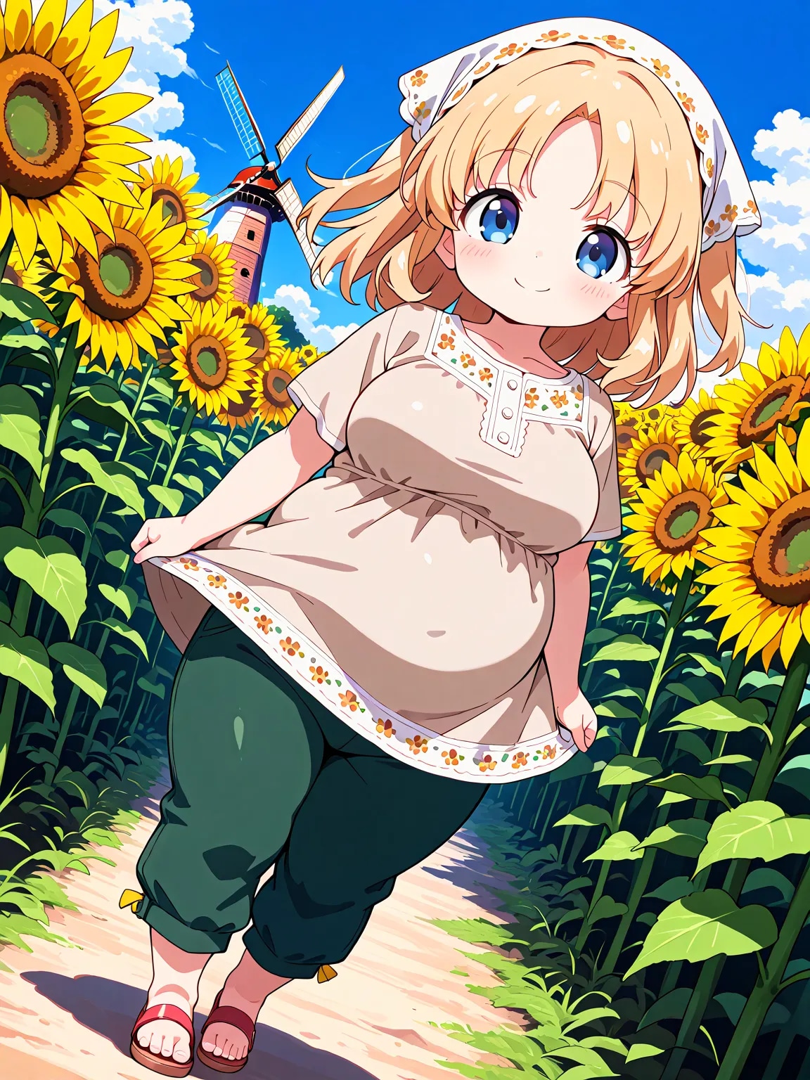 まりあちゃんとひまわり畑