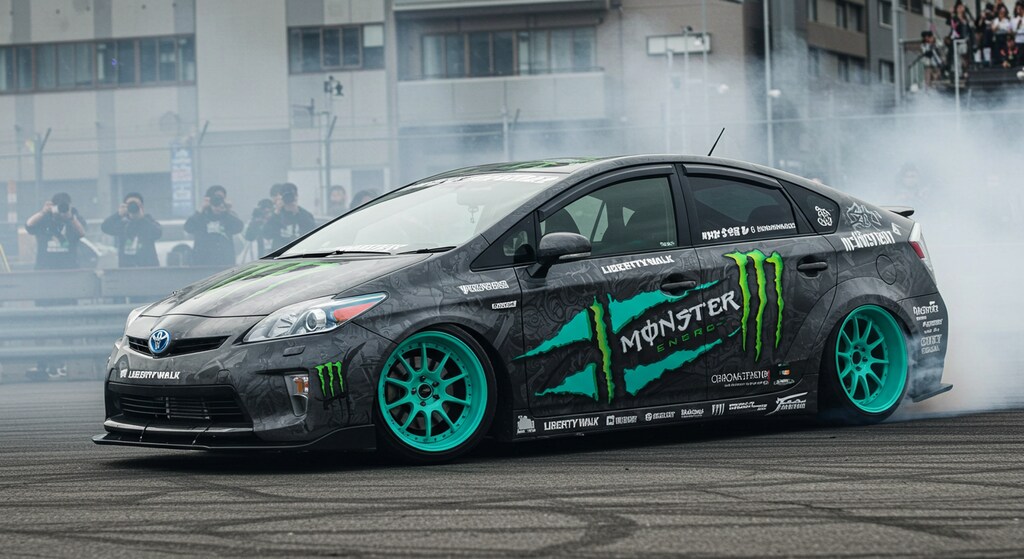 モンスターエナジープリウスのドリ車
