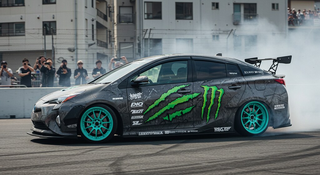 モンスターエナジープリウスのドリ車