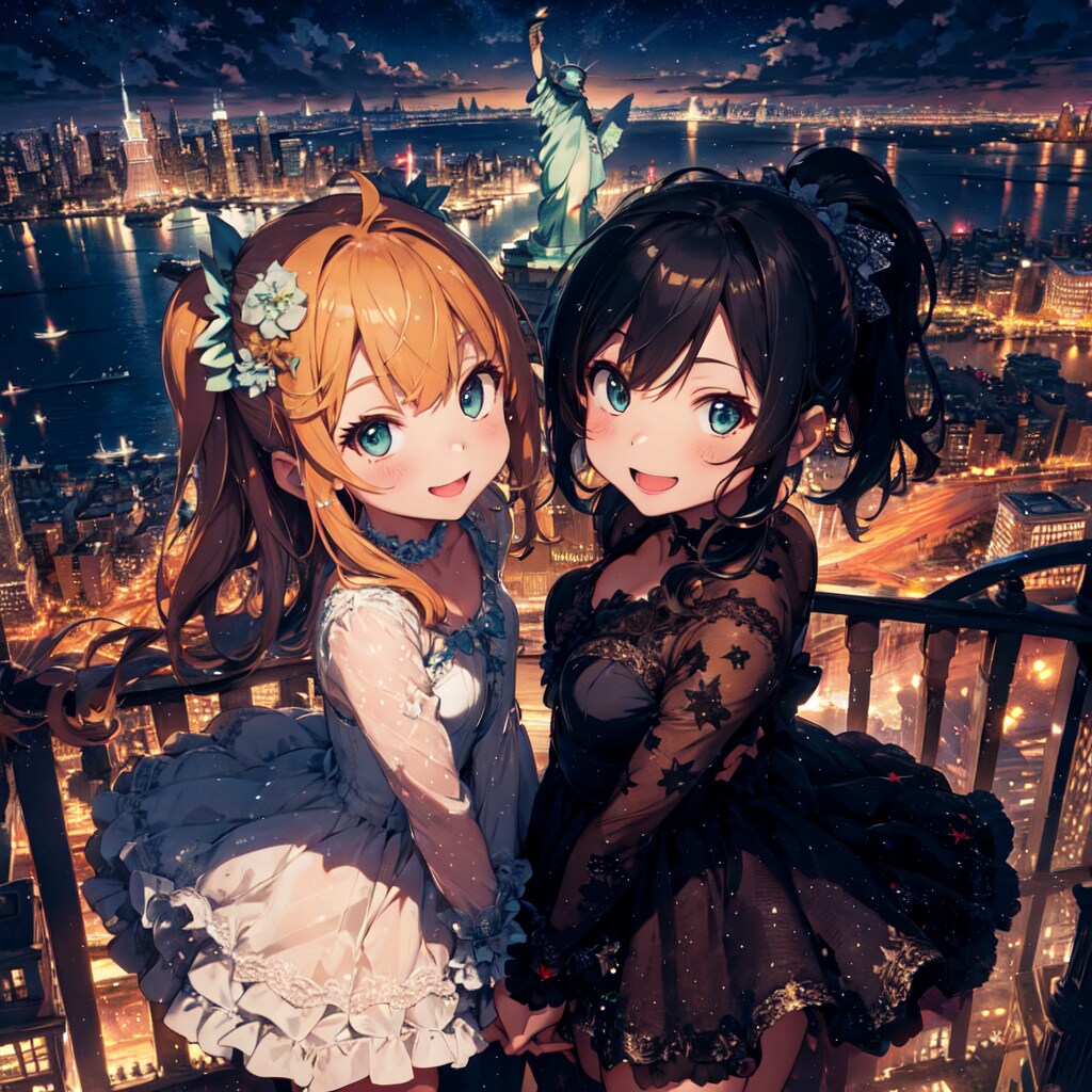 摩天楼からの夜景