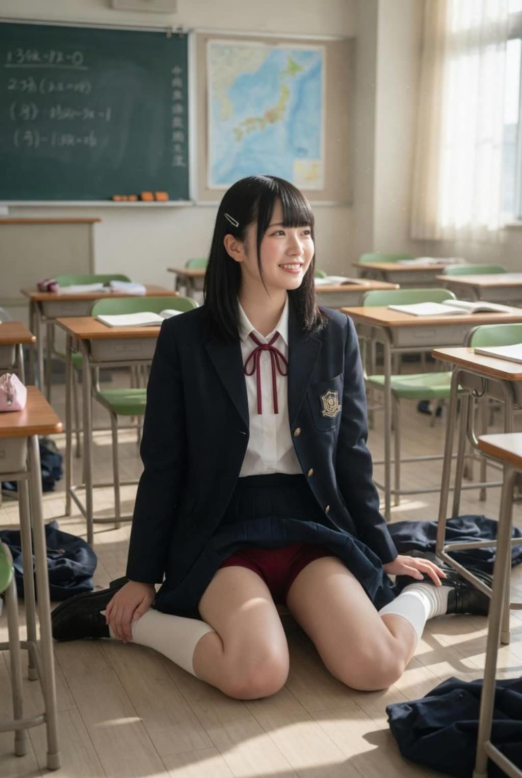 チラ見えブルマっ娘