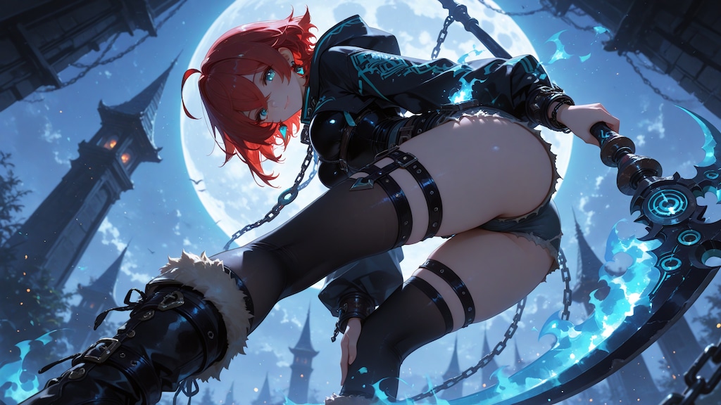 （よその子織ちゃん）月と鎌