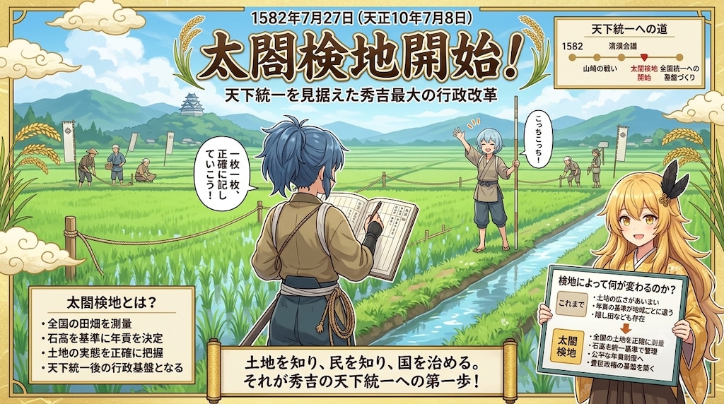 7月27日は太閤検地が始まった日