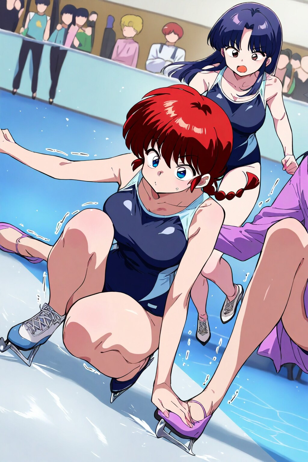 スク水アイススケート