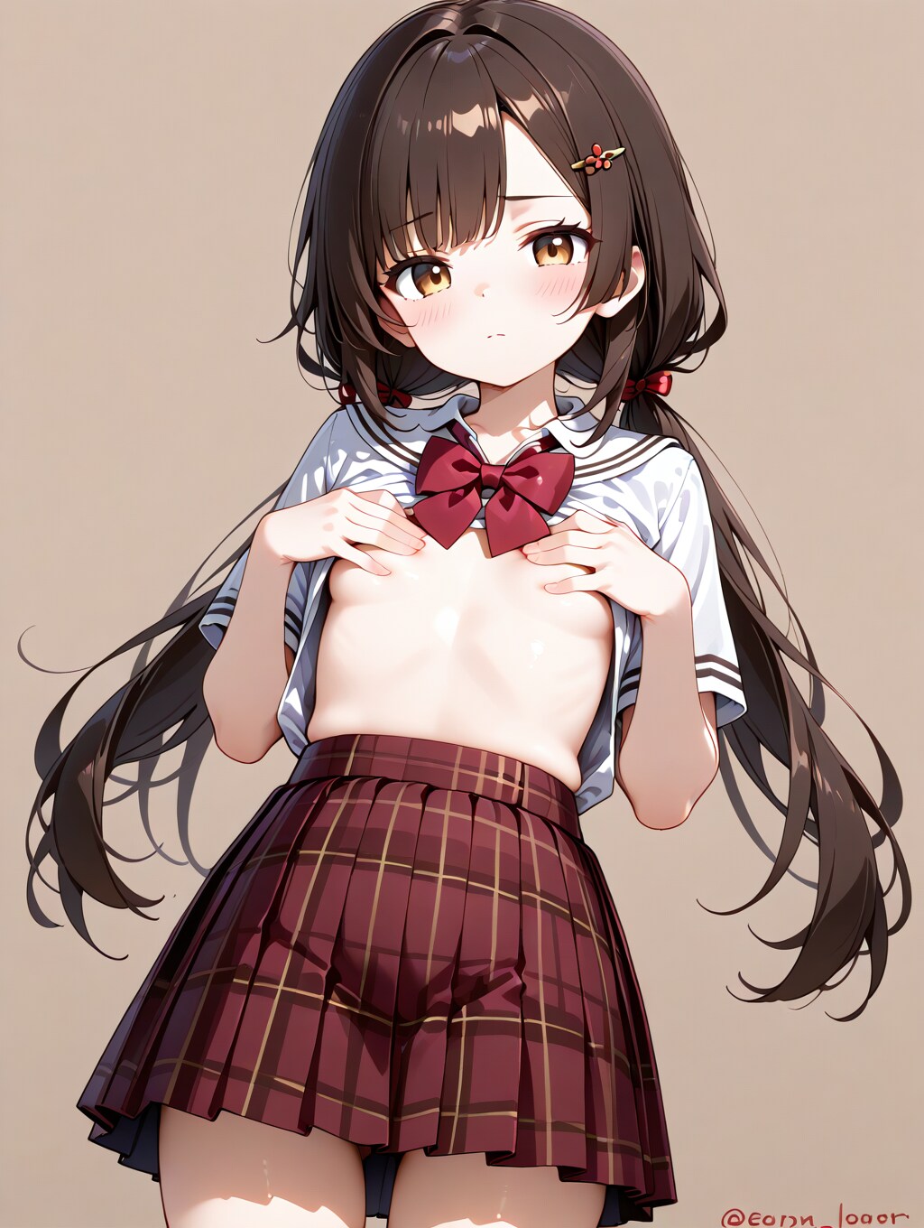 手ブラ　※後日ノーパン絆創膏チャレンジするかもです✨