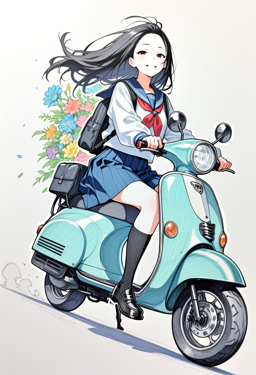 通学 | の人気AIイラスト・グラビア