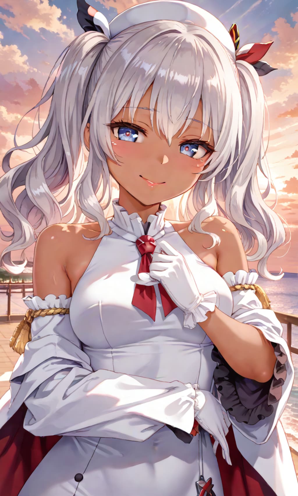 銀髪ツインテール美女5