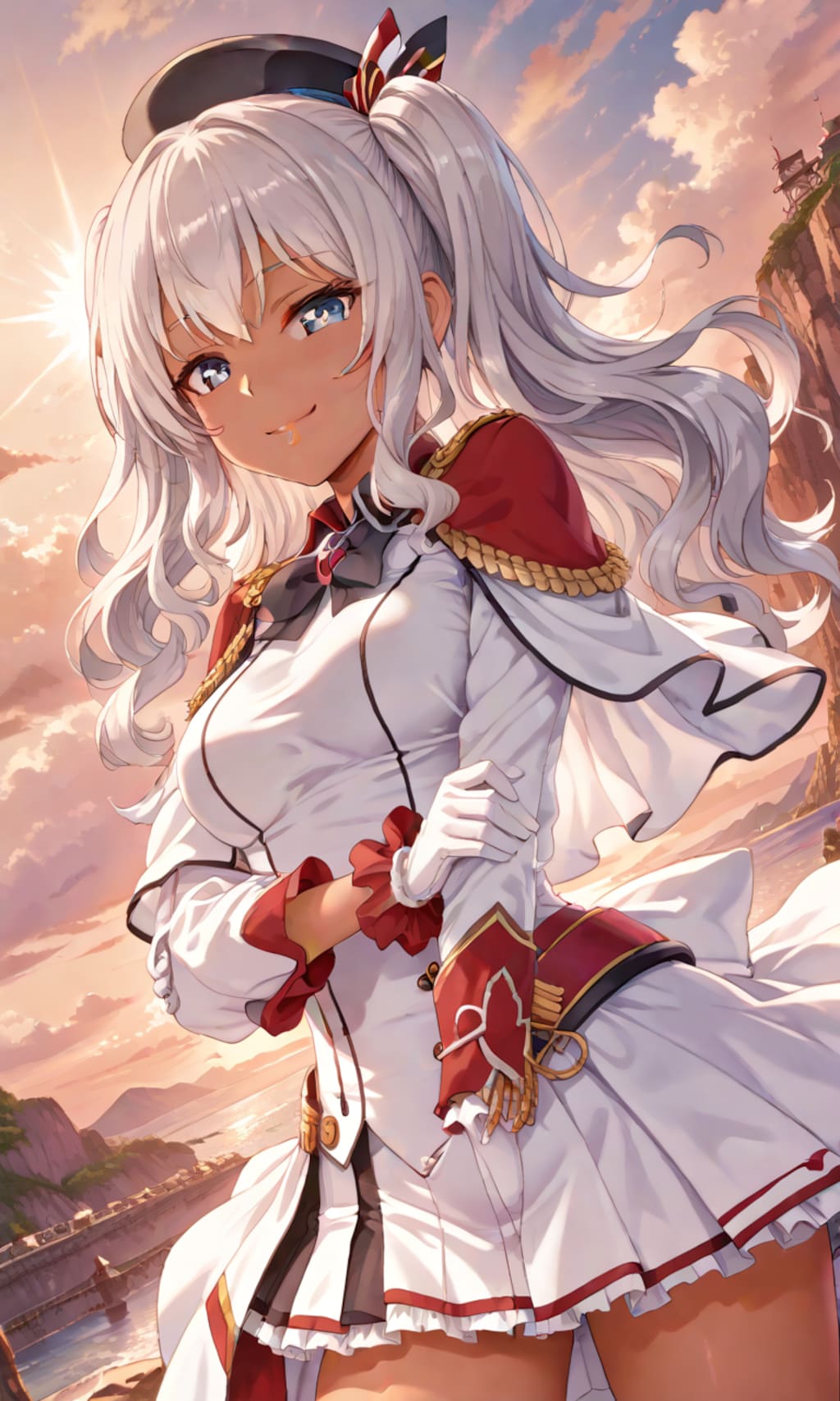 銀髪ツインテール美女5