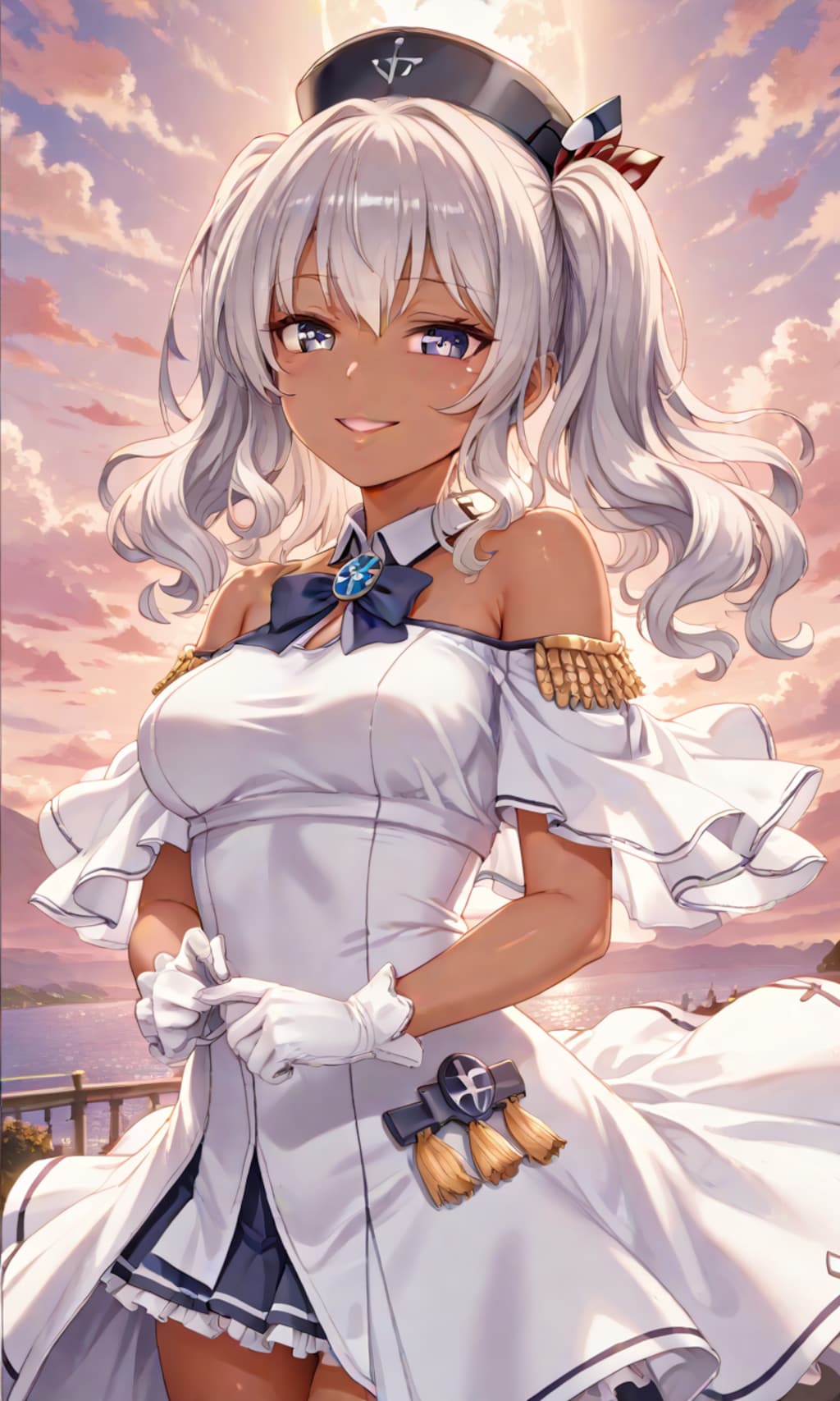 銀髪ツインテール美女5