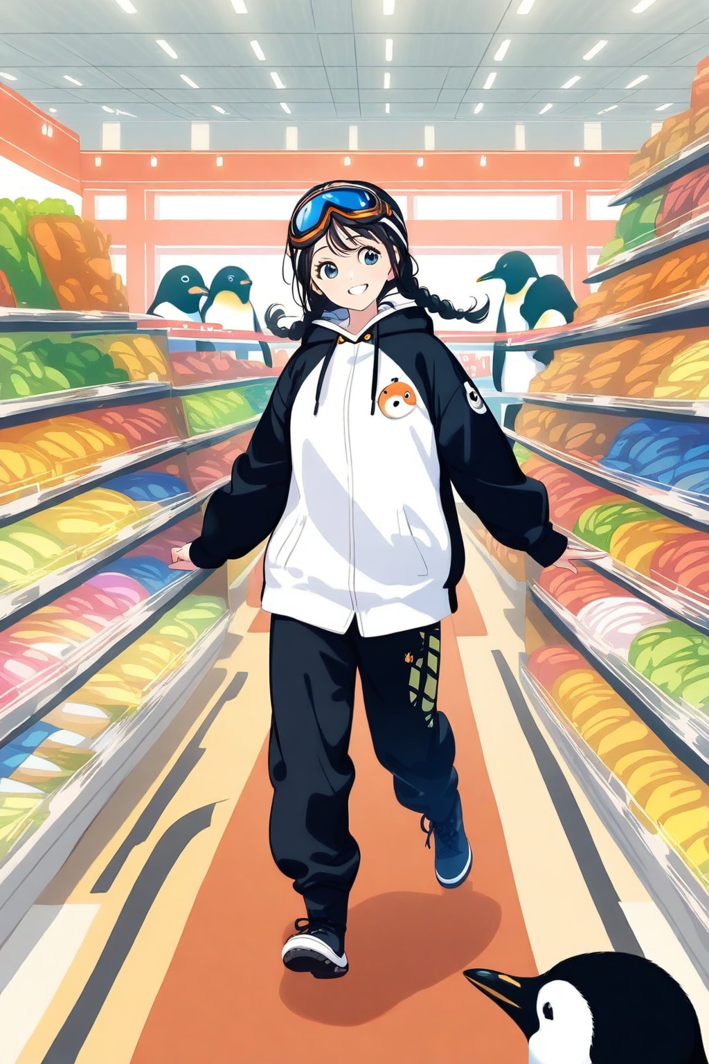 ペンギンと黒髪ちゃん