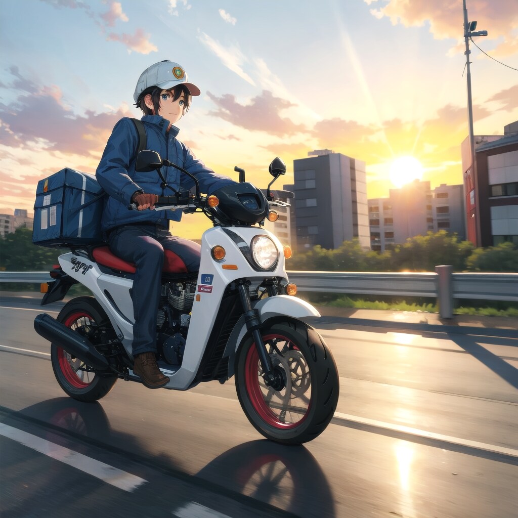 早朝の配達員 | の人気AIイラスト・グラビア